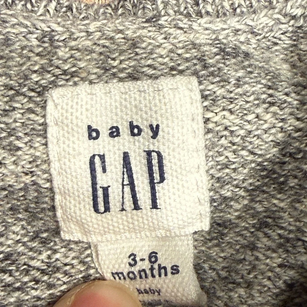 GAP Kids Blue and Gray Striped Romper